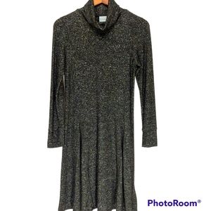 rabbit rabbit rabbit Designs Black Gray Sweater Dress Turtleneck Sz 10